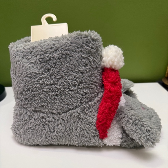 Holiday Bunny Sherpa Slipper Boot - Picture 3 of 6